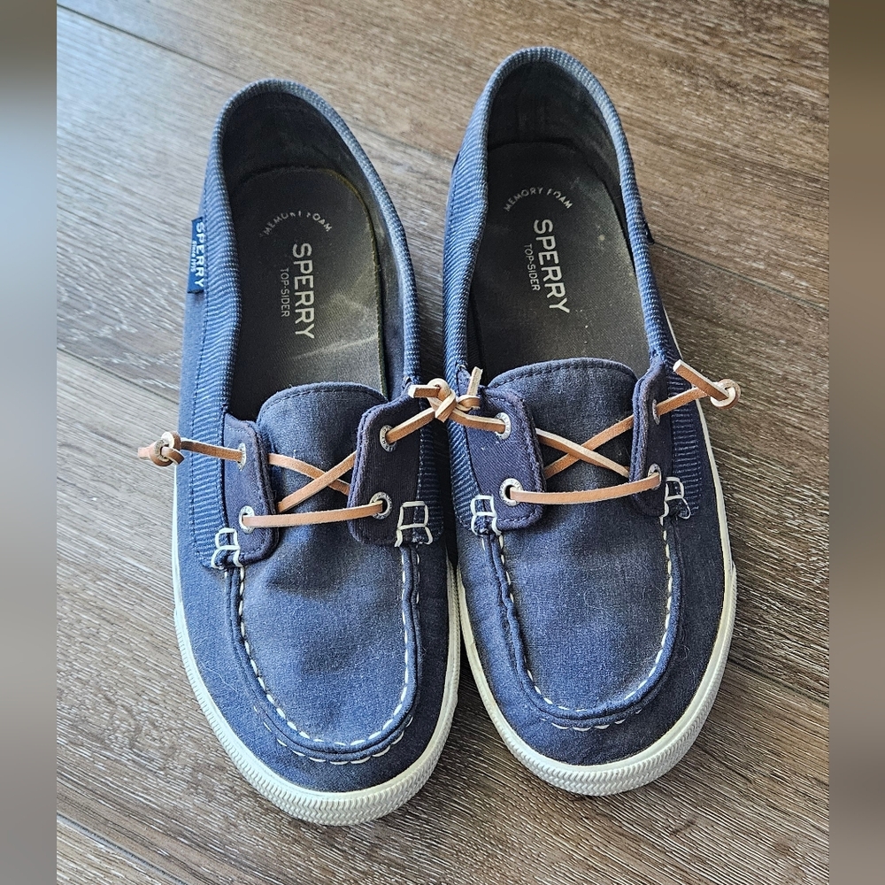Women's Sperry Navy Boat Shoes